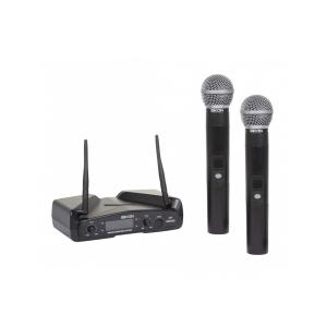 EIKON WM300D Doppio radiomicrofono UHF wireless ricevitore + Palmare Nero Proel 