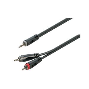 CAVO ADATTATORE A Y 3.5MM JACK MASCHIO STEREO - 2XRCA MASCHIO / 5MT SOUNDSATION