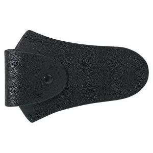 Custodia borsa porta bocchino PER TROMBA Pelle nera con fermo in Velcro