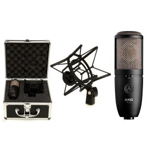 AKG P420 MICROFONO A CONDENSATORE PODCASTING STUDIO DI REGISTRAZIONE CON CASE